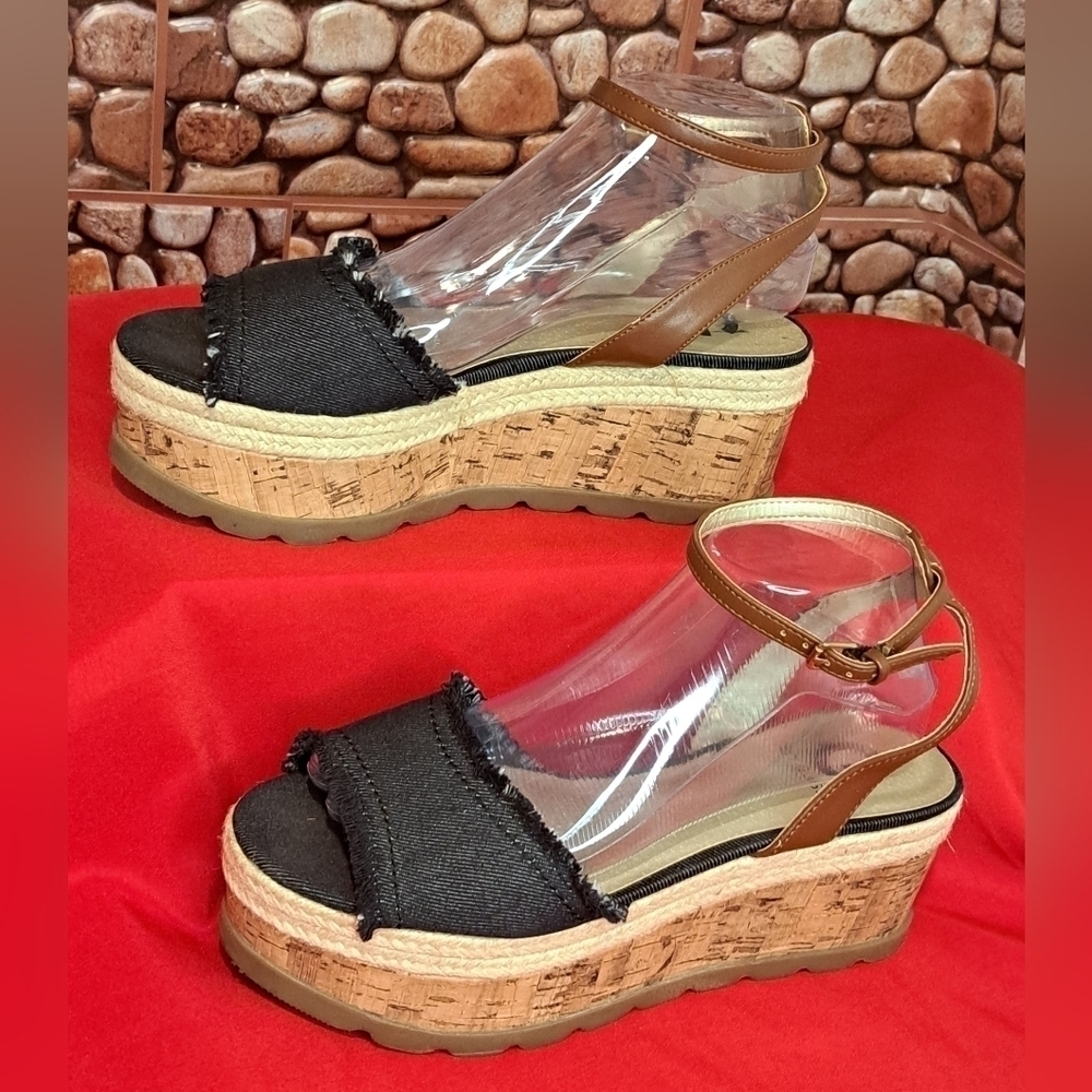 G by Guess Blue Denim  Platform Espadrille